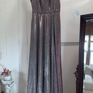 Shimmering Silver Gown